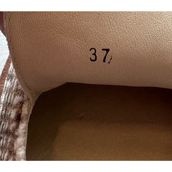 Free People Women's Snake Eyes Brown Ivory Velvet Textured Loafers 37-6/6.5 - Picture 8 of 8